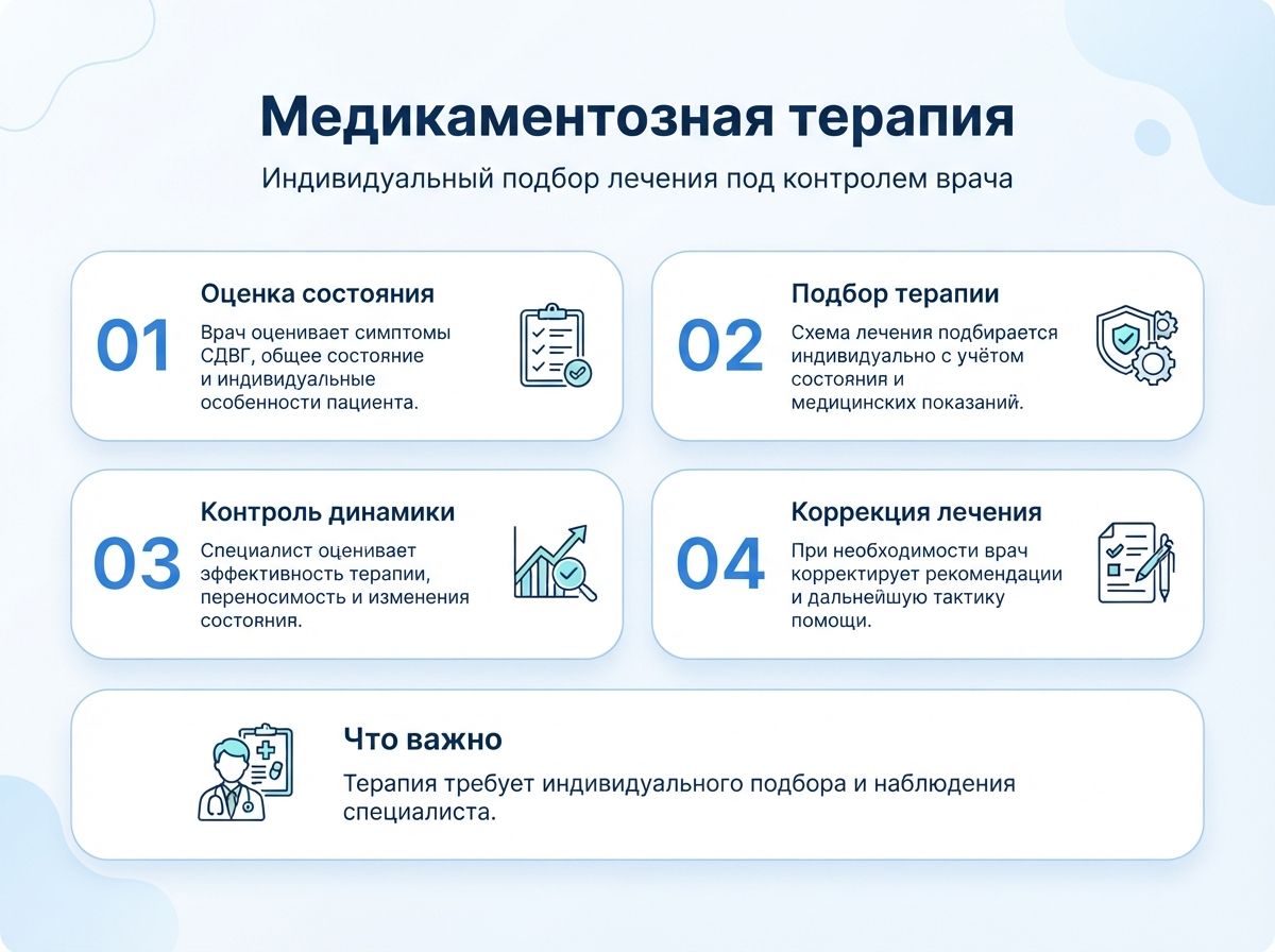 Лечение СДВГ в Рубежном у детей и взрослыхинфографика